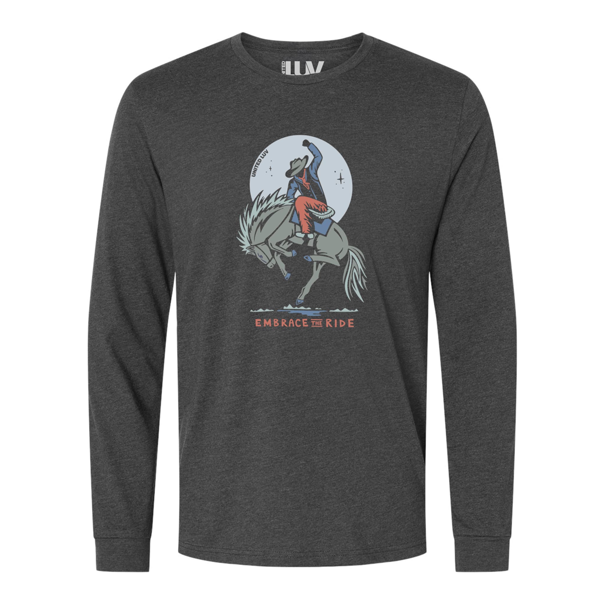 Embrace The Ride Long Sleeve - Heather Black