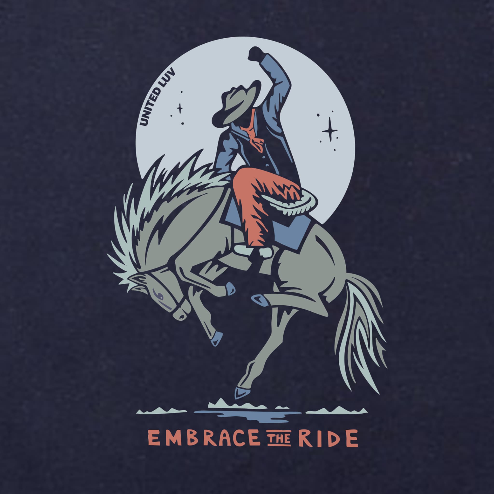 Embrace The Ride Hoodie - Navy