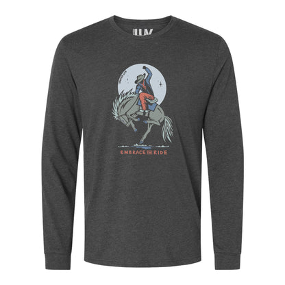 Embrace The Ride Long Sleeve - Heather Black