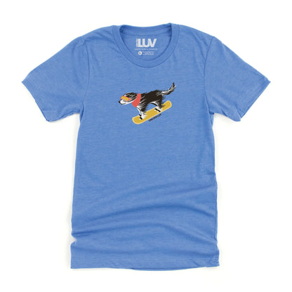 Boardin' Dog - Heather Blue